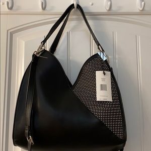 NWT Steve Madden Black Bvigo Studded Shoulder Bag